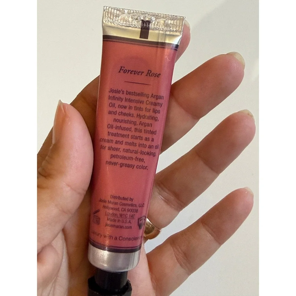 Josie Maran Argan Infinity Lip and Cheek Creamy Oil Forever Rose 15mL 0.5oz